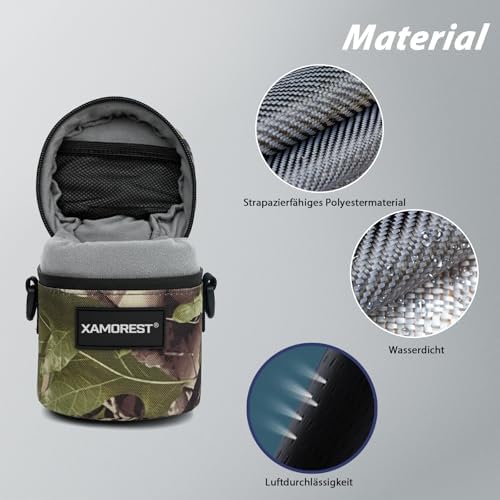 Camera Lens Case Lens Bag Compatible (3.15" x 3.74"(Nylon, Leaf)) - Image 4