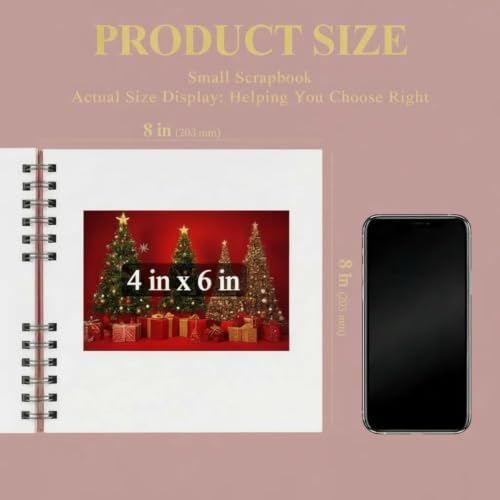 MARCADORUS Pink Scrapbook Album, 8" x 8" Scrap Book 30 Sheets (60 pages), Memory Book & Photo Album for Wedding Guest, Baby Shower, Valentines, Engagement | Scrapbooking Supplies. - Image 2