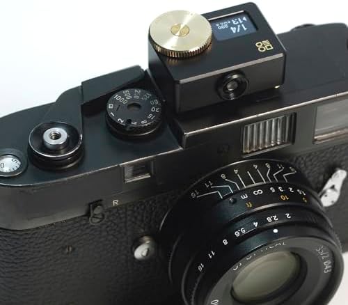 OLED Light Meter, Meter S Brass Version, New Screen Design, Real-time Metering and One-Button Metering for Vintage Cameras (Brass Dial) - Image 2