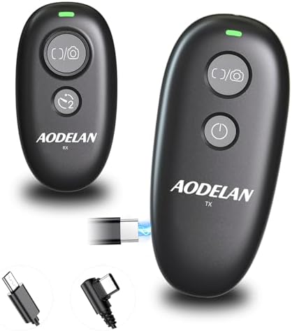 Upgraded Rechargeable USB-C Camera Wireless Remote Control Shutter Release by AODELAN