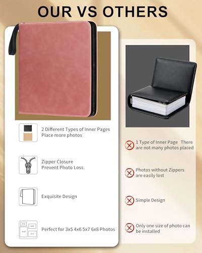 Leather Photo Album 4x6 200 Photos, DIY Scrapbook with 50 Sheets and 20 Blank Kraft Sheets, Travel Souvenir Diary Photo Book for Family Wedding Baby and Holiday Pictures - Image 7
