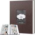 Popotop Photo Album 4x6 300 Photos with Writing Space, Leather Cover Album with Display Picture Window, Photo Book for Wedding Family Baby Gift by Popotop