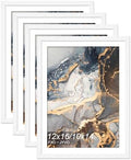 12x16 Frame Set of 4 for Diamond Art Painting 30x40cm Engineered Wood White by Fxojyvo