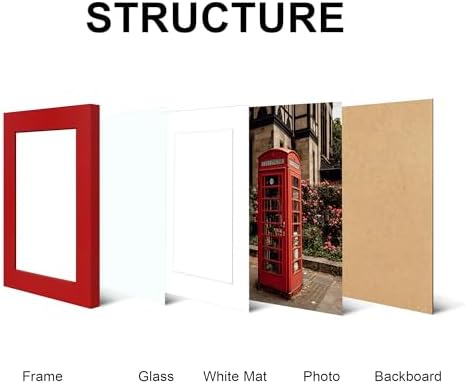 4x6 Picture Frame Set of 4 with Real Glass, Wall & Tabletop Display - Image 3