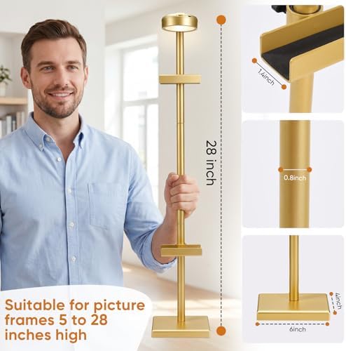 30'' Adjustable Tabletop Easel Stand with Rechargeable 13RGB Poster Light - Image 4