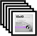 Americanflat 10x10 Picture Frame 5-Pack - Matted to 8x8 - Black by Americanflat