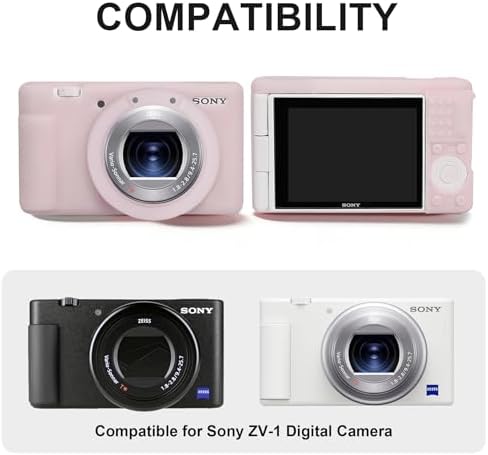 BOVKE 2-in-1 Camera Case Bundle Set for Sony ZV-1 Digital Camera, Pink - Image 3