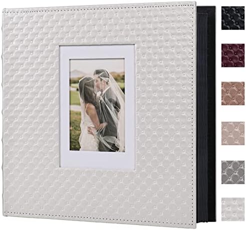 RECUTMS Self Adhesive Photo Album, Leather Scrapbook Album DIY 60 Pages by RECUTMS