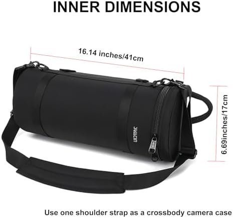 Large Camera Lens Case Bag,Barrel Shaped Shockproof Protective Padded Long Telephoto Lens Backpack Pouch Fits for SONY A7 FE200-600mm F5,6-6.3GOSS/Canon 70-200F2.8 - Image 2