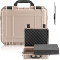 Relaxweex 16.3 x 12.4 x 6.5 Inch Hard Case, Grid Shell, Tan by Relaxweex