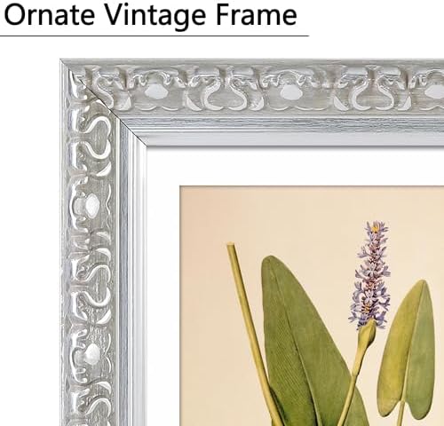 VIOLABBEY 14x16 Picture Frame Silver, Ornate Vintage Photo Frame - Image 4