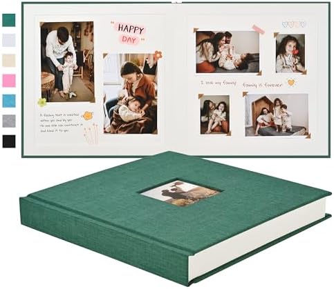 Pssoss 10x10 Inch DIY Scrapbook Album, Linen Hardcover, 40 Pages by Pssoss