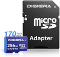 DIGIERA 256GB LT100 microSDXC UHS-I Memory Card with Adapter - up to 170MB/s, C10, U3, V30, 4K, A2, Micro SD Card for Smartphones, Tablets, Cameras, Gaming Consoles, and Drones (1 Pack) by DIGIERA