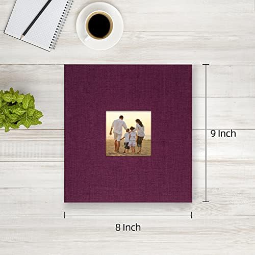 potricher Photo Album 4x6 Pictures, 200 Pockets, Linen Cover, Purple - Image 2