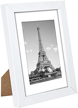 upsimples 5x7 Picture Frame Set of 10, Display Pictures 4x6 with Mat or 5x7 Without, Multi Photo Frames Collage for Wall or Tabletop Display, White - Image 3