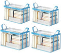 4 Pack Clear Comic Book Storage Containers, Blue by SKYJORMY