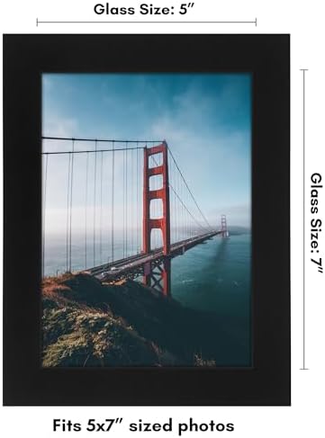 Americanflat 5x7 Picture Frame - Engineered Wood - Black - Image 2