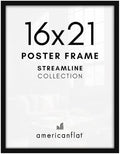 Americanflat 16x21 Poster Frame - Slim Molding - Black by Americanflat