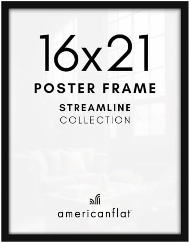 Americanflat 16x21 Poster Frame - Slim Molding - Black by Americanflat