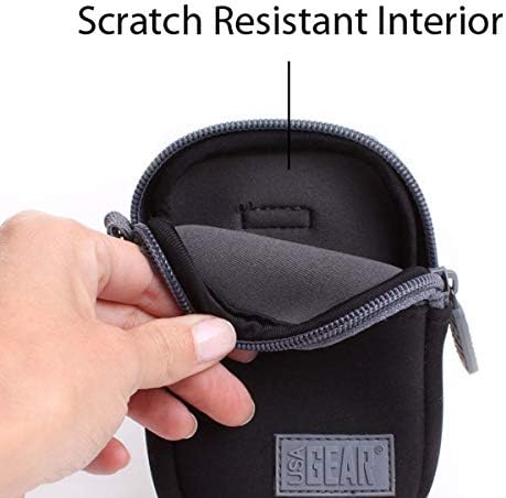USA Gear Digital Camera Case, Small Camera Pouch Fits Nikon Coolpix AW100, A900, S7000, S6900, S8200, A10, S4300, W300, Compact Neoprene Sleeve, Belt Loop, Wrist Strap, SD Card Pocket (Black) - Image 4