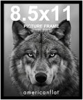 Americanflat 8.5x11 Picture Frame with Shatter-Resistant Glass - Streamline Collection - Thin Border Photo Frame for Tabletop and Wall Display - Hanging Hardware and Easel Stand Included - Black by Americanflat