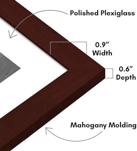 Americanflat 9x9 Picture Frame 2-Pack - Matted to 6x6 - Mahogany - Image 3