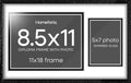 Homeforia 11x18 White Oak Diploma Frame, High-End Wood, 8.5x11 & 5x7 Mat by Homeforia