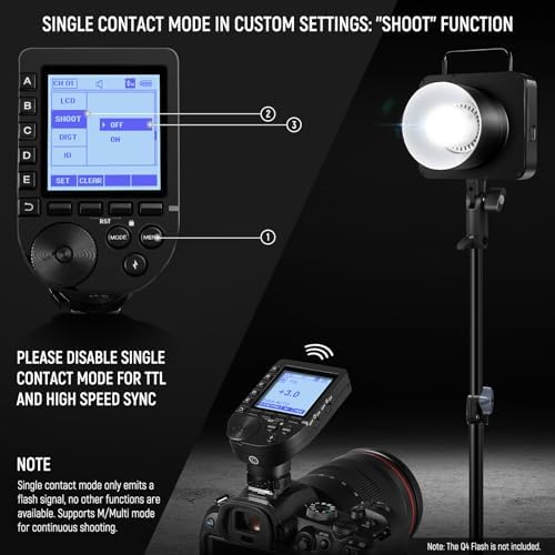 NEEWER Upgraded QPRO-C TTL Wireless Flash Trigger Compatible with Canon - Image 6