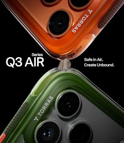 TORRAS Ostand Q3 Air for iPhone 17 Pro Case with 360 Magnetic Stand, Fit for MagSafe, Mil-Grade Drop, Camera Control Button, Shockproof Phone Case for iPhone 17 Pro 6.3", Evergreen - Image 3