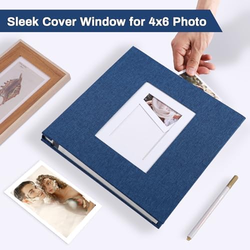Photo Album Self Adhesive Pages Large 11x10.6 Blue 60 Pages - Image 2