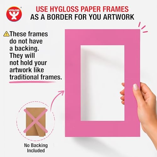 Hygloss 24 Pack Paper Picture Frames, Colorful cardstock Photo Frame 4.75x6.75-Inch, Paper Frames to Decorate for Wedding Birthday DIY Classroom Crafts and Decorations - Image 2