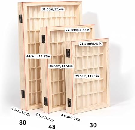 Secure Film Roll Storage Box High-capacity Film Canister Organiser Elegant Wood Display Case With Transparents Lid - Image 3