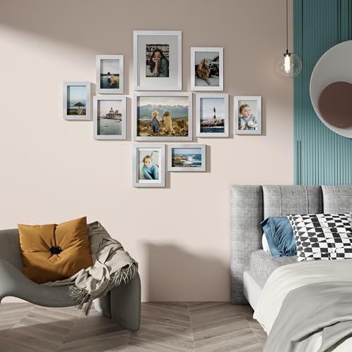 Vittanly 10 Pack Picture Frames Collage Wall Decor, Silver - Image 3