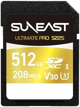 SUNEAST 512GB SD Card SDXC UHS-I V30 U3 C10 Memory Card by SUNEAST