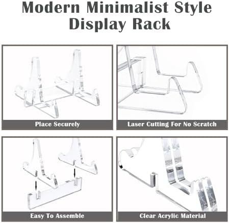 2-Pack 2.36 Inch Clear Acrylic Small Plate Stands fo Display - Image 5