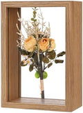 M METERXITY Dried Flower Frame 4x6in Double Acrylic for DIY Wood Color by MMETERXITY