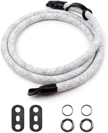 VOVMOEYA Nylon Braided Camera Rope Strap, Camera Neck Shoulder Strap with O-Ring for DSLR & Mirrorless Camera - Image 3