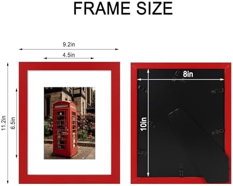 8x10 Picture Frame Set of 4 with Real Glass, Wall & Tabletop Display - Image 7