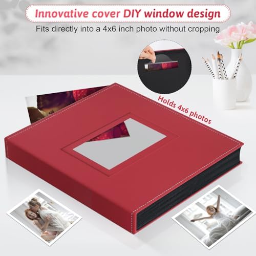 Popotop 4x6 Photo Album Holds 300 Pictures, Vegan Leather Hardcover - Image 2