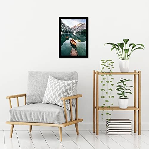 Americanflat 12x18 Poster Frame with Shatter-Resistant Glass - Signature Collection - Gallery-Style Frames Made of Engineered Wood - Photo Frame for Wall Display - Black - Image 4