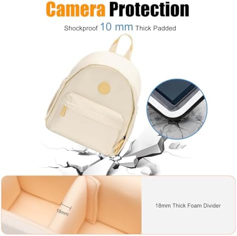 Cwatcun Camera Backpack for Women, Compact DSLR Bag with Tripod Strap - Image 5