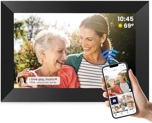 Uhale Digital Picture Frame WiFi 10.1 Inch, Electronic Photo Frames 1280 x 800 HD IPS Touch Screen, Auto Rotate, Slideshow, Share Photos/Videos from Phone Instantly by FANGOR