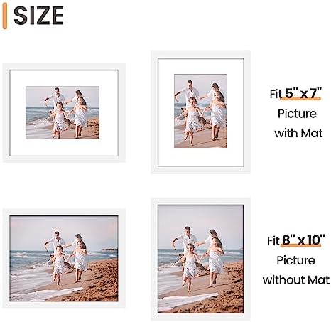 upsimples 8x10 Picture Frames, Gallery Wall Frames Set of 5, White - Image 5