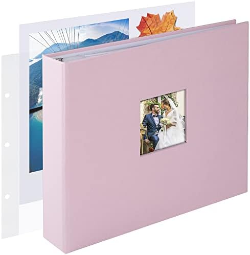 1DOT2 8x8 Inch 3 Ring DIY Scrapbook Photo Album, Pink by 1DOT2