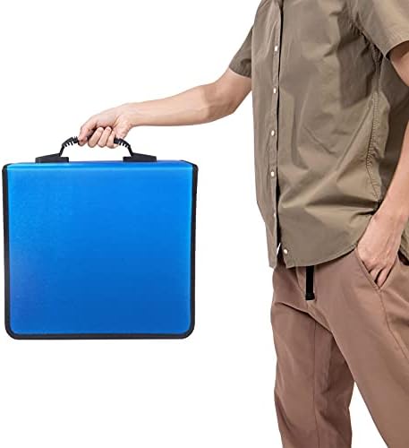CD/DVD Portable Storage Binder with Handle, 400‑Capacity,(Blue) - Image 5