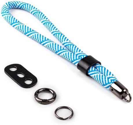 VOVMOEYA Camera Wrist Strap Rope,Camera Hand Strap Compatible with Fujifilm NikonCanon Sony DSLR Camera - Striped Blue by VOVMOEYA