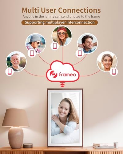 FRAMEO 15.6 Inch 32GB WiFi Large Digital Photo Frame 1920 * 1080 IPS FHD Touch Screen Smart Digital Picture Frame, Wall Mountable, Auto-Rotate,Share Instantly, Birthday Gifts for Women, Mom - Image 6