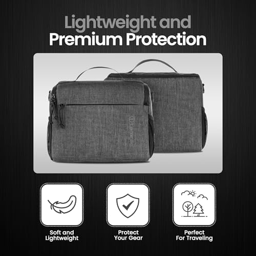 Tamrac Tradewind 6.8 Camera Bag for Photographers, Camera Case for Photography Accessories, Compact Camera Shoulder Bag for DSLR and Mirrorless Cameras, Crossbody Camera Bag for Women Men – Dark Grey - Image 3