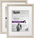 Americanflat 11x14 Picture Frame 2-Pack - Matted to 8x10 - Driftwood by Americanflat