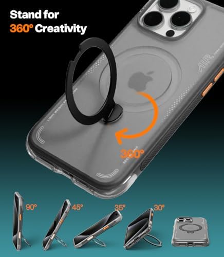 TORRAS Ostand Q3 Air for iPhone 15 Pro Max Case with Stand, Shockproof - Image 4